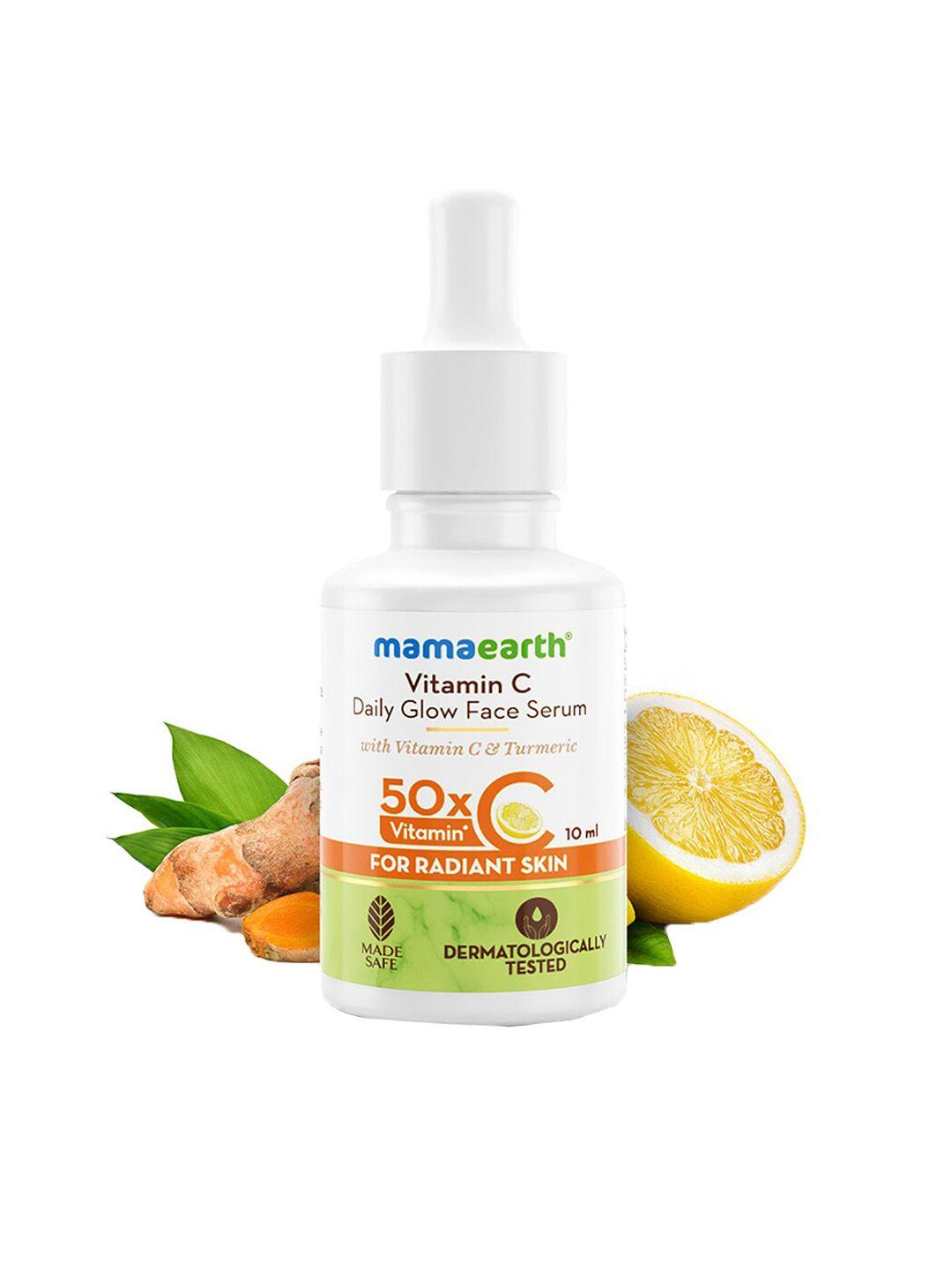 mamaearth vitamin c daily glow face serum with turmeric - 10 ml