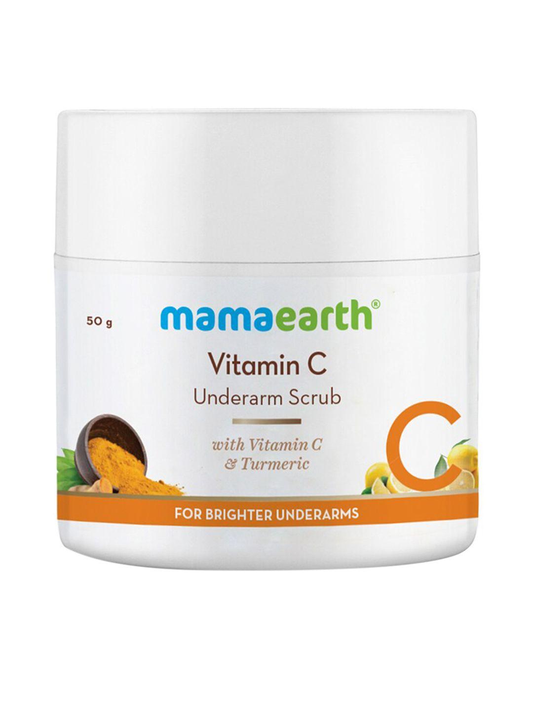 mamaearth vitamin c underarm scrub with turmeric 50 g