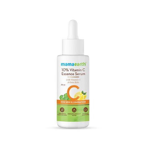 mamaearth 10% vitamin c face serum, essence serum with vitamin c and gotu kola for skin illumination - 30ml