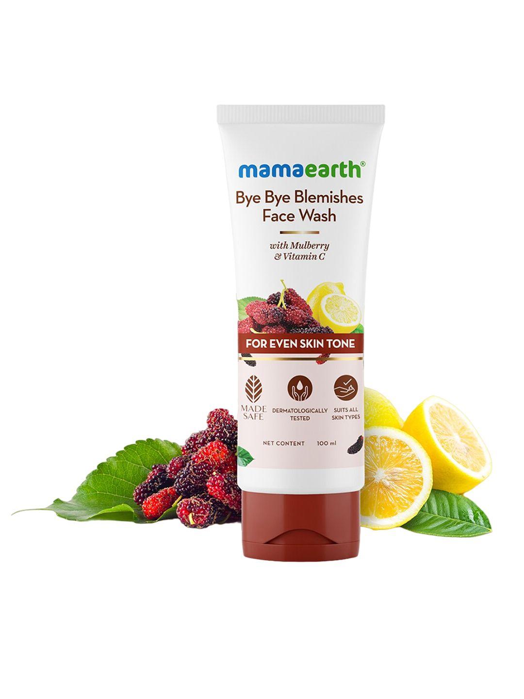 mamaearth bye bye blemishes face wash with mulberry and vitamin c  - 100ml