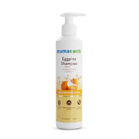 mamaearth eggplex shampoo, for strong hair, with egg protein for strength and shine (250 ml)