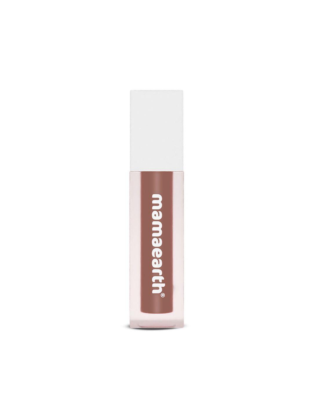 mamaearth feather light liquid matte lipstick - 1.2ml - nude perfect 01