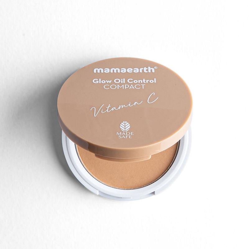 mamaearth glow oil control compact spf 30 with vitamin c & turmeric - 03 nude glow