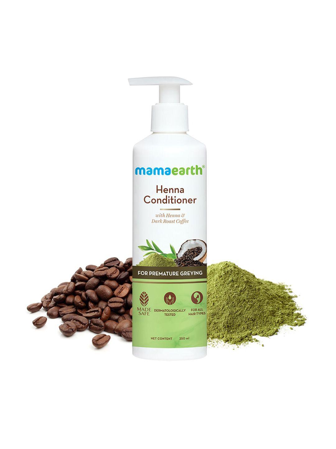 mamaearth henna conditioner with dark roast coffee for premature greying - 250ml