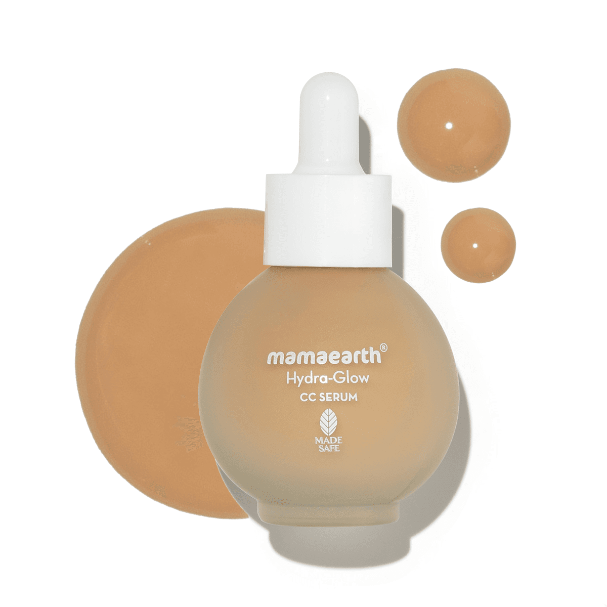 mamaearth hydra-glow cc serum with vitamin c & hyaluronic acid - honey -  30 ml