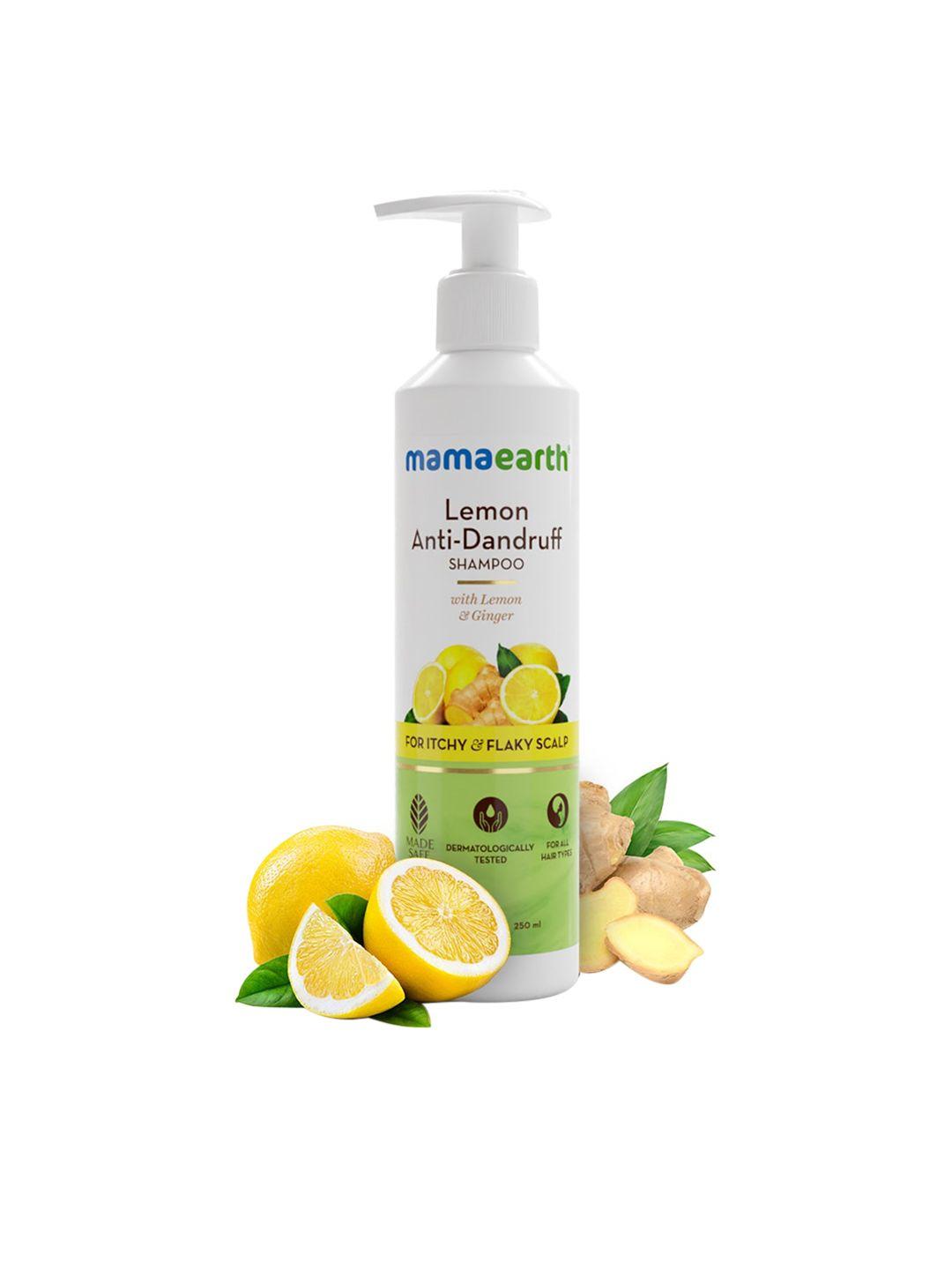 mamaearth lemon anti-dandruff shampoo with ginger for itchy & flaky scalp - 250ml