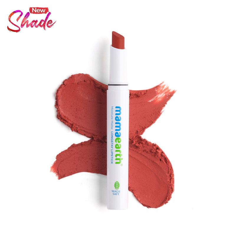 mamaearth moisture matte longstay lipstick with avocado oil & vitamin e for 12 hr long stay