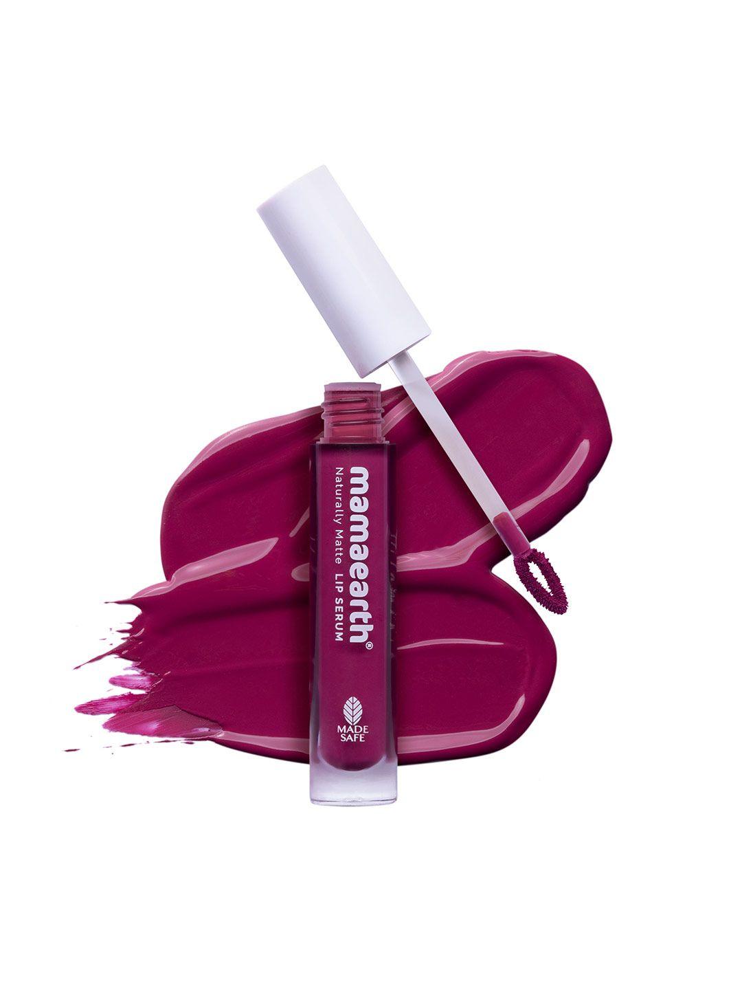 mamaearth naturally matte lip serum & matte liquid lipstick with vitamin c