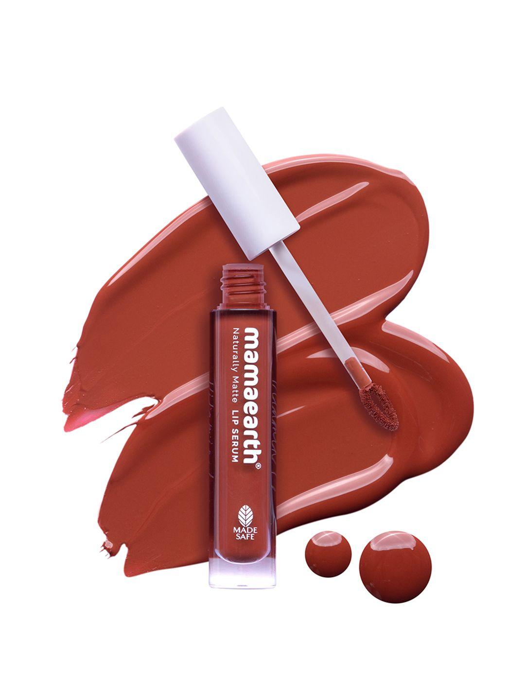 mamaearth naturally matte lip serum liquid lipstick- chocolate truffle