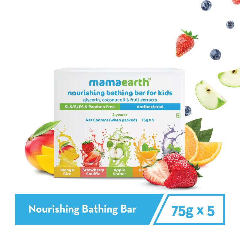 mamaearth nourishing bathing bar for kids (pack of 5)