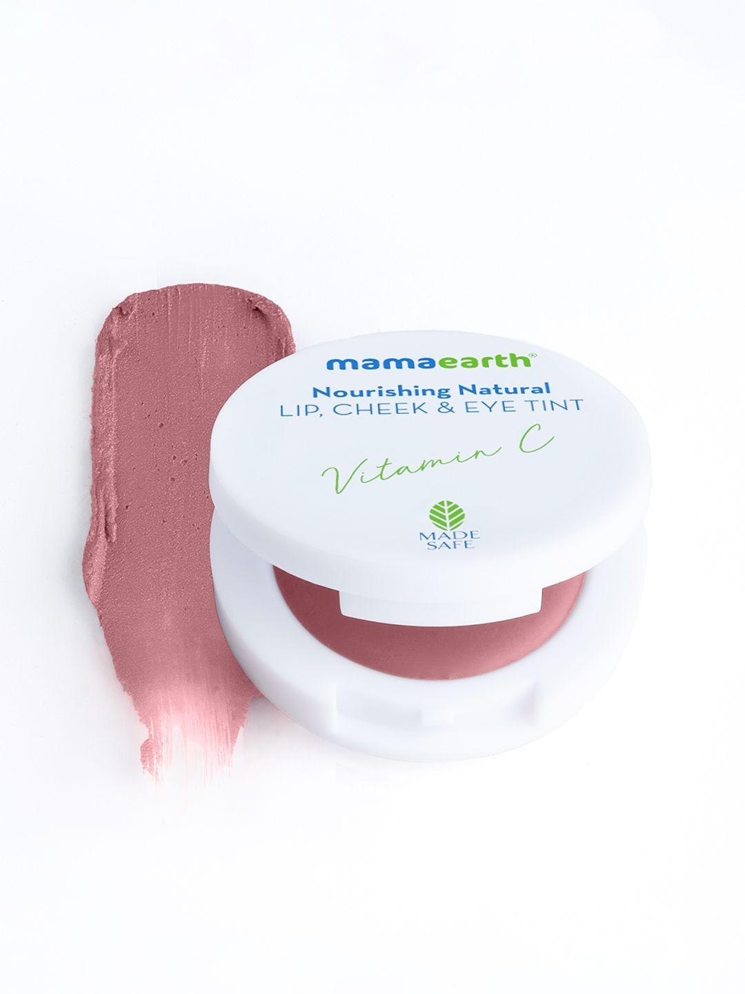 mamaearth nourishing natural lip cheek & eye tint with with vitamin c 4g - cocoa nude 02