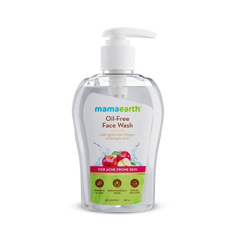 mamaearth oil-free face wash with apple cider vinegar & salicylic acid for acne