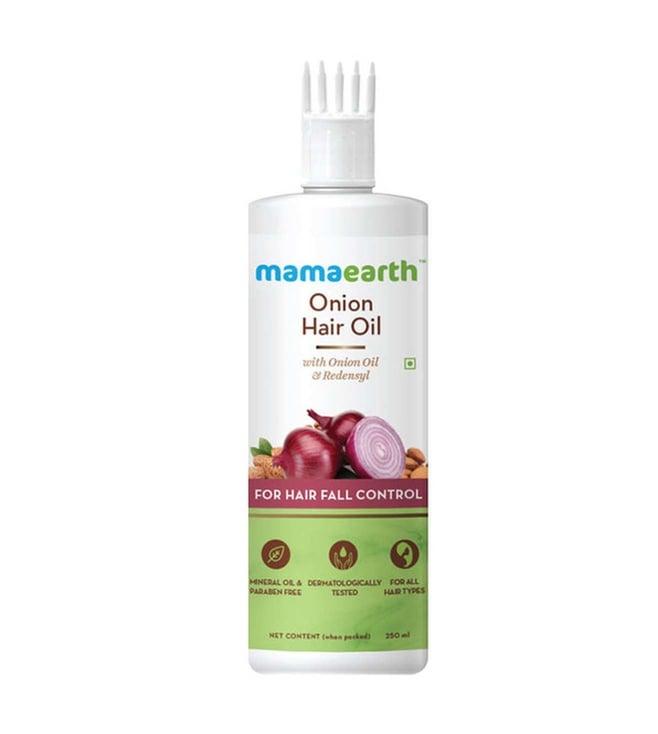 mamaearth onion hair oil for hair regrowth & hair fall control - 250 ml