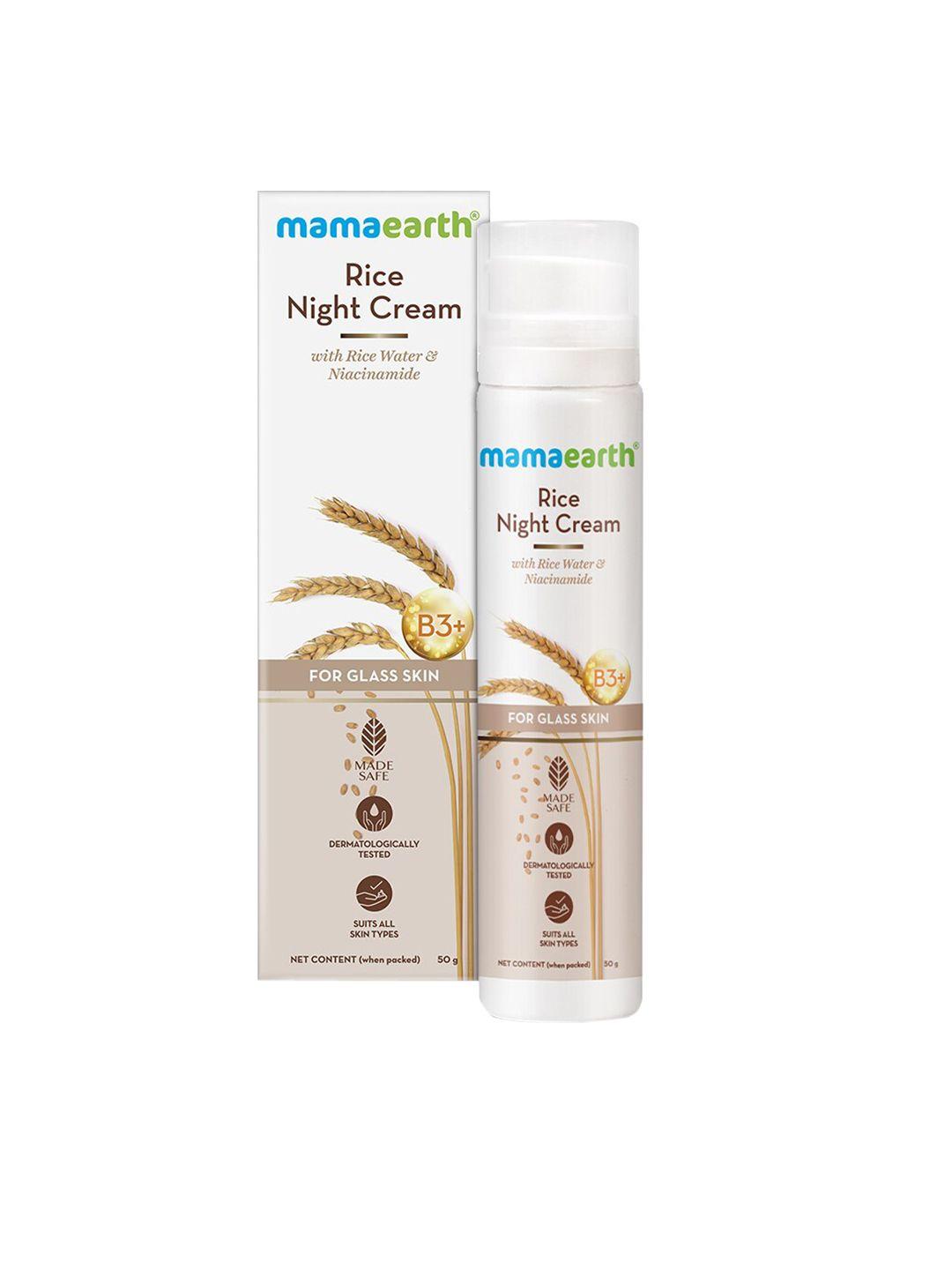 mamaearth rice night cream with rice water & niacinamide 50 g