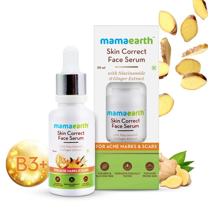 mamaearth skin correct face serum with niacinamide and ginger extract