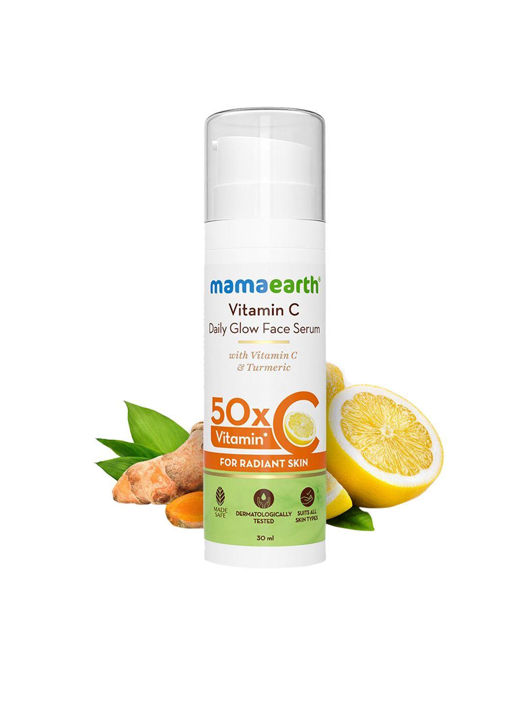 mamaearth vitamin c & turmeric daily glow face serum - 30 ml