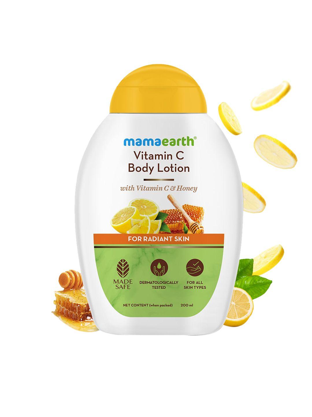 mamaearth vitamin c body lotion with honey for all skin types - 200 ml