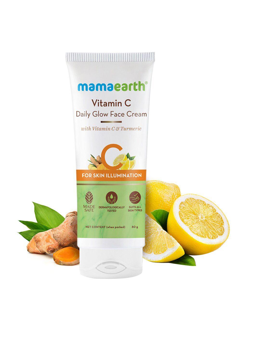 mamaearth vitamin c daily glow face cream with turmeric - 80 g