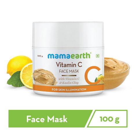 mamaearth vitamin c face mask with vitamin c & kaolin clay for skin illuminitation (100 g)