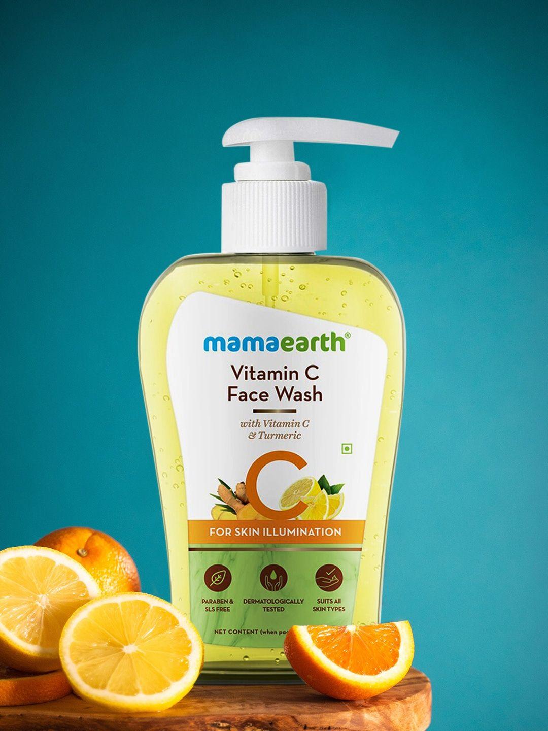 mamaearth vitamin c face wash with turmeric for skin illumination 250ml