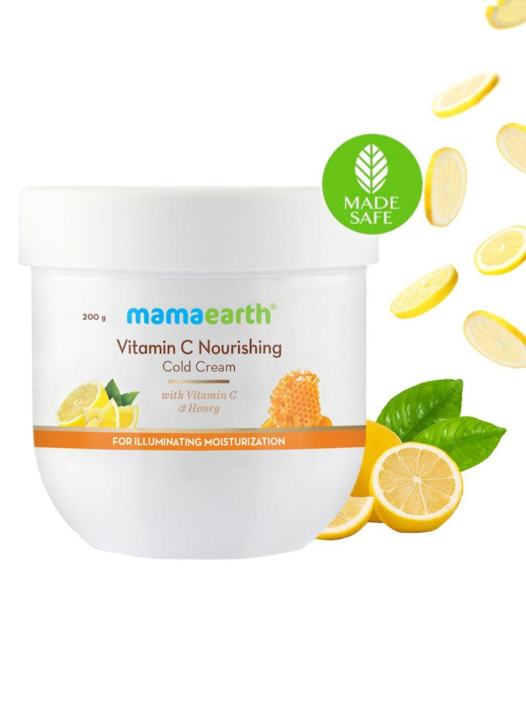 mamaearth vitamin c nourishing cold cream for face & body with vitamin c & honey - 200g