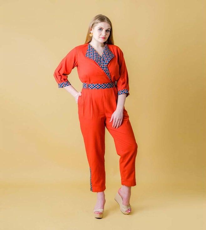 mamicha crimson red tabia jumpsuit