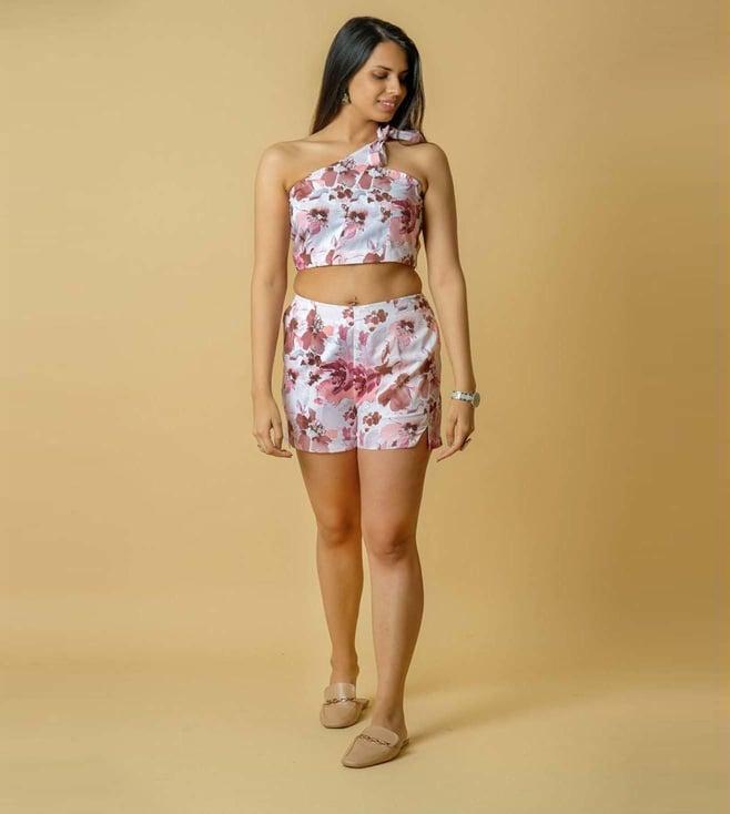 mamicha rosewood dott top with shorts