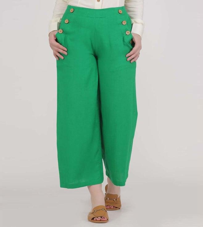 mamicha tropical green aby ankle length pants