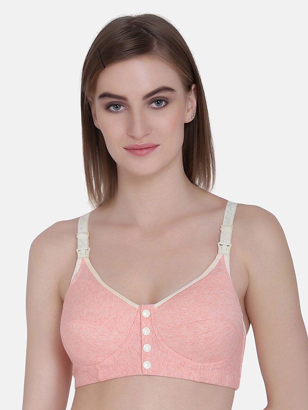 mamma presto lightly padded front open anti microbial cotton maternity bra