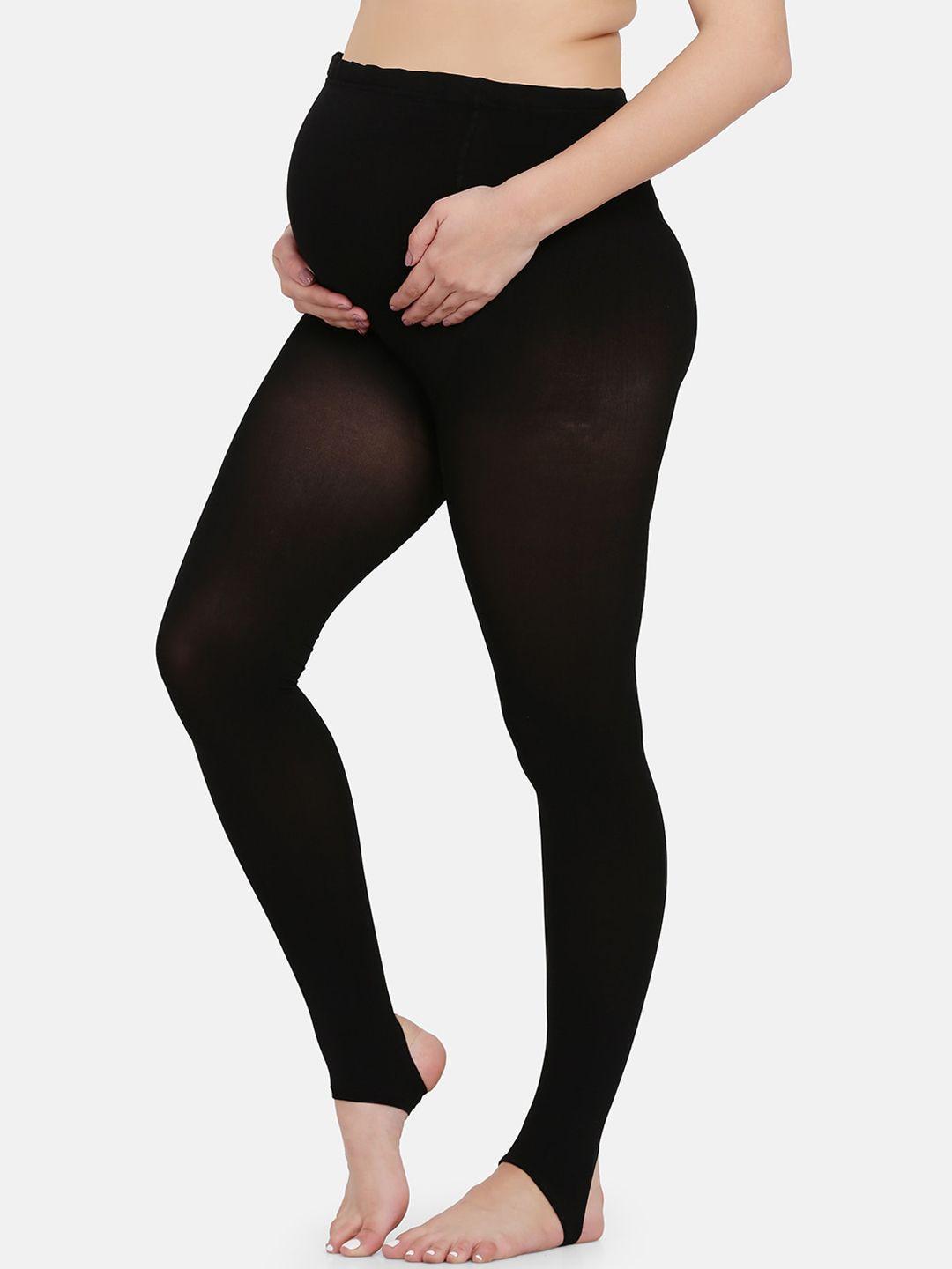 mamma presto women black solid maternity stockings