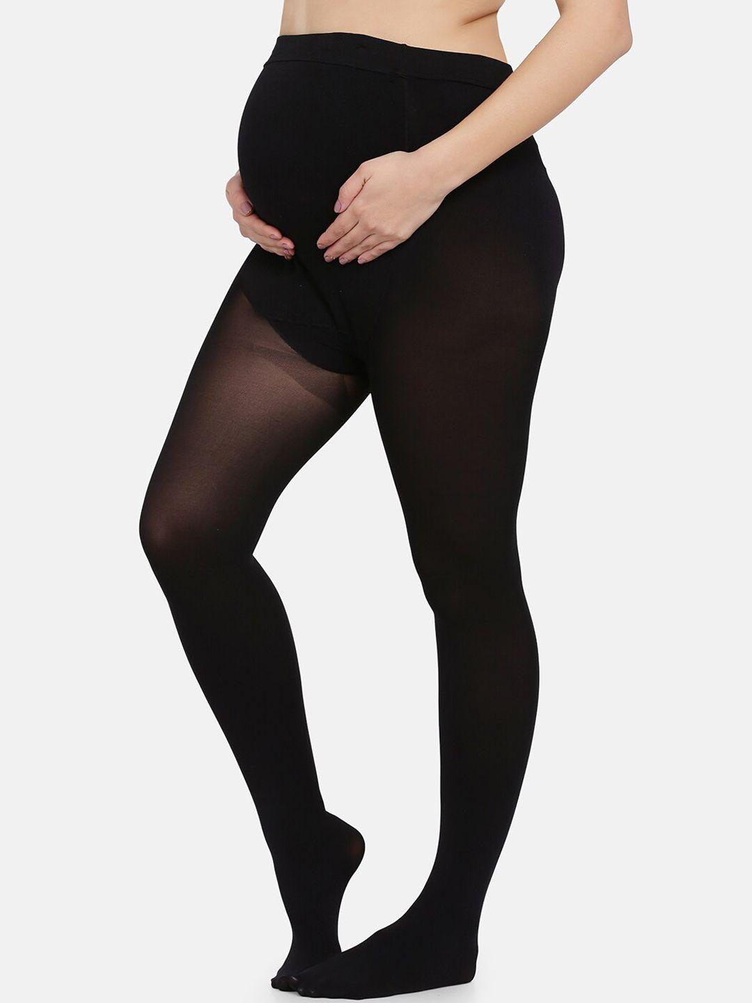 mamma presto women black solid maternity stockings
