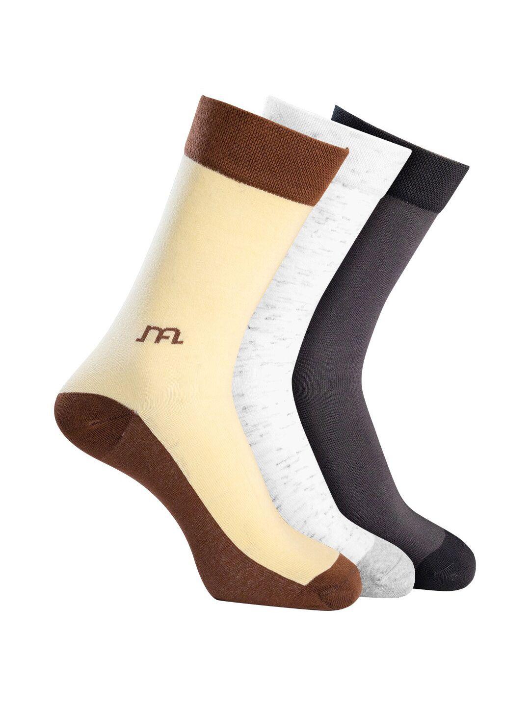 man arden men pack of 3 patterned calf length socks