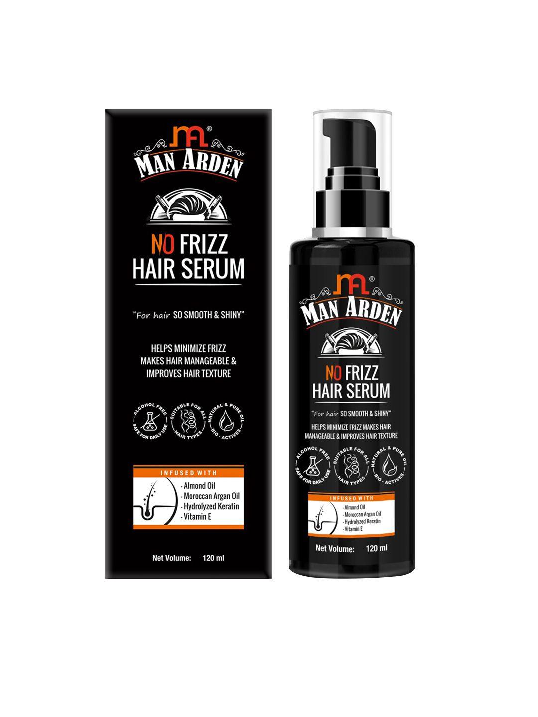 man arden no frizz alcohol-free hair serum with almond & argan oil - 120 ml