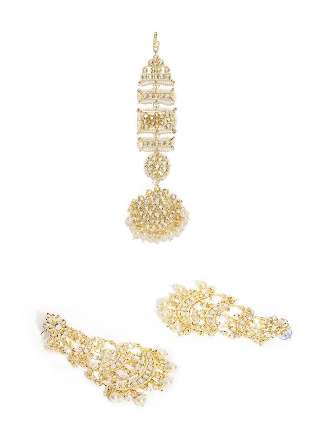 manath kundan stone studded jewellery set