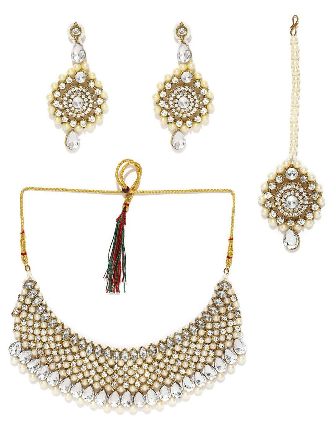 manath stone studded jewellery set