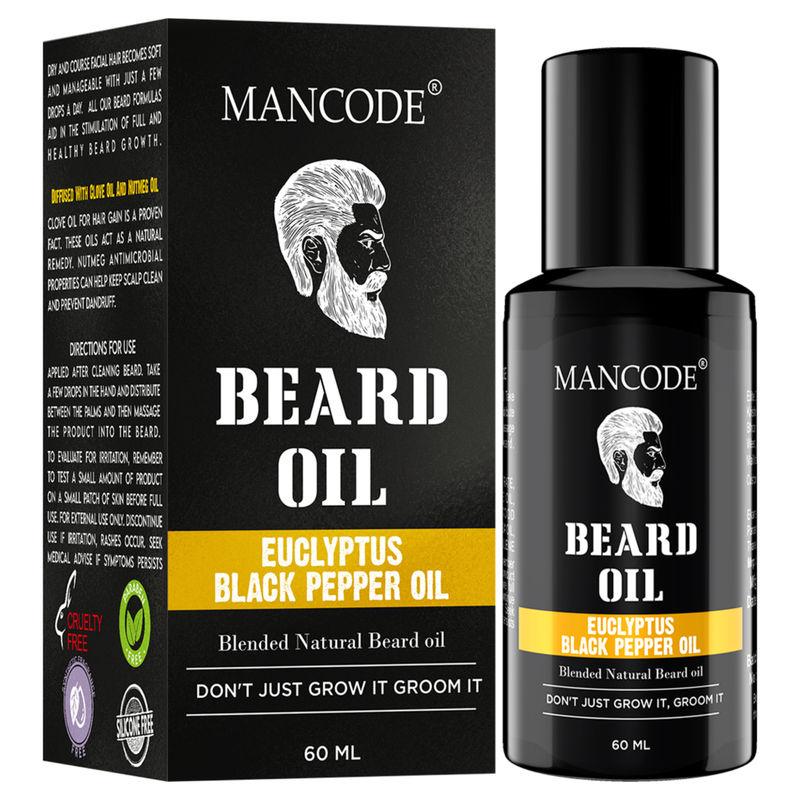 mancode beard oil - eucalyptus & black pepper