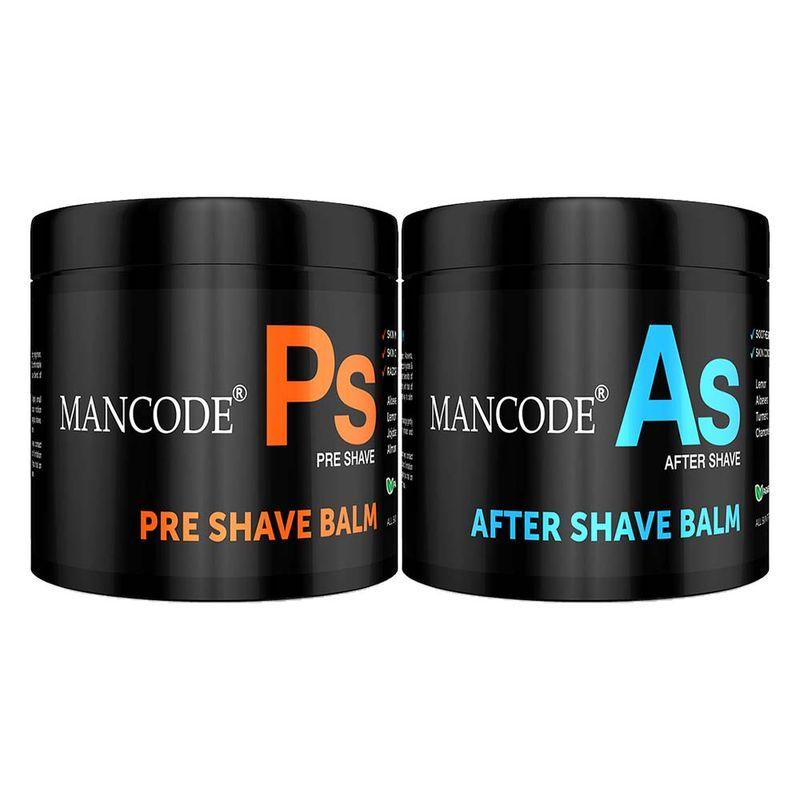 mancode shaving essentials, pre shave and after shave balm (pack of 2)