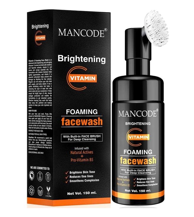 mancode brightening vitamin c foaming facewash - 150 ml