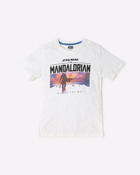 mandalorian print crew-neck t-shirt