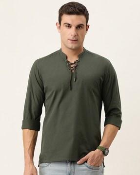 mandarin collar short kurta