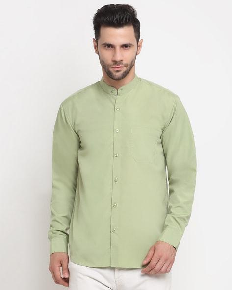 mandarin collar full sleeve shirt