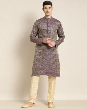 mandarin-collar long kurta