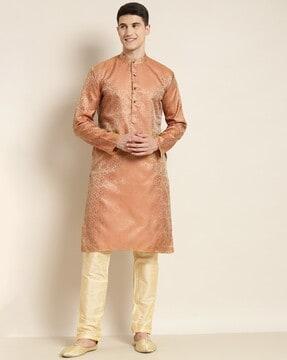 mandarin-collar long kurta