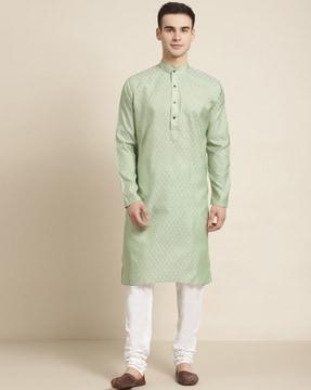 mandarin-collar long kurta