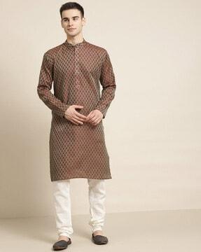 mandarin-collar long kurta