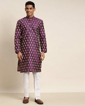 mandarin-collar long kurta