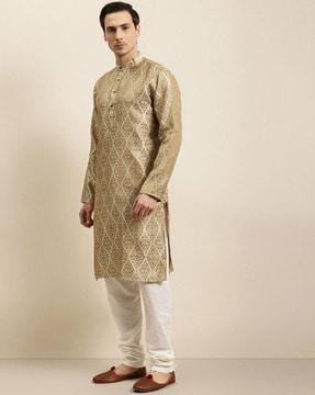 mandarin-collar long kurta