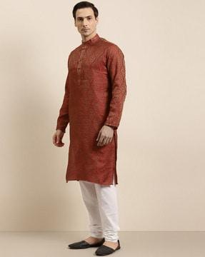 mandarin-collar long kurta