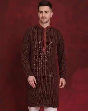 mandarin collar long kurta