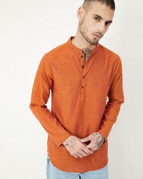 mandarin collar short kurta